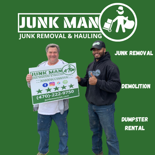 junk man junk removal and hauling offers junk removal, dumpster rental, and demolition in Metro Atlanta and surrounding areas