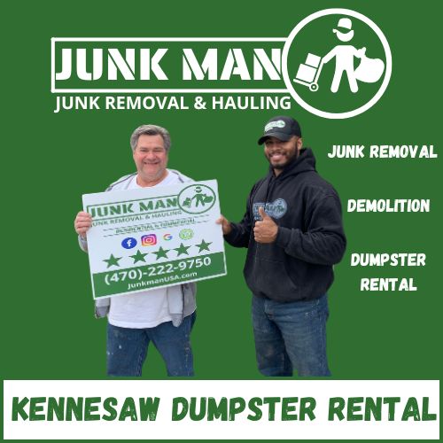 Dumpster rental in Kennesaw GA by Junkman