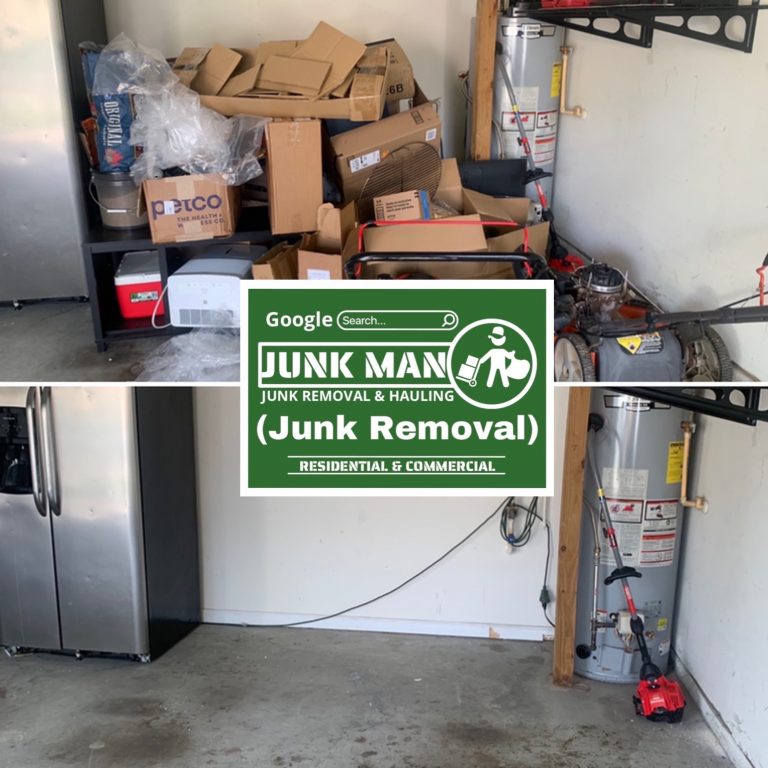 Competitive pricing with junk man junk removal and hauling for garage clean out in Kennesaw georgia