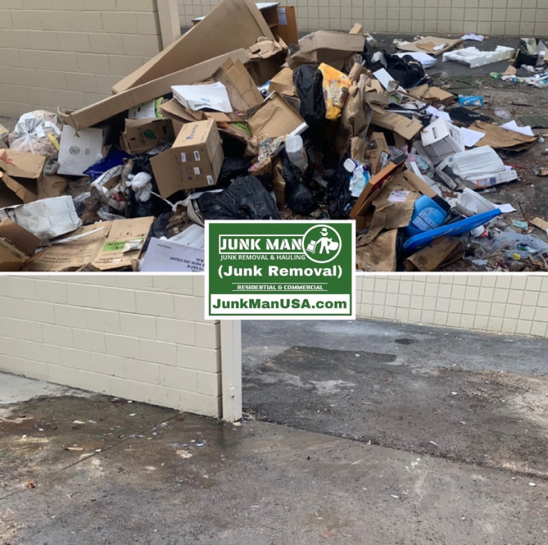 Illegal dumping cleanup, Commercial Junk removal in Kennesaw provided by junk man junk removal and hauling