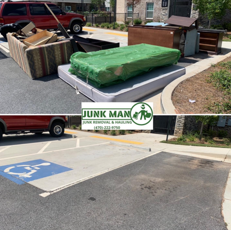 Commercial furniture removal by junk man junk removal and hauling, commercial junk removal in Kennesaw