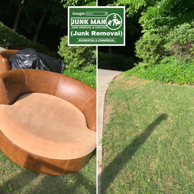 Couch and chair furniture removal in Kennesaw Georgia by junk man junk removal and hauling