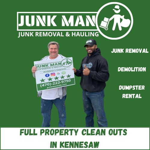 Full property cleanouts in Kennesaw GA by Junk Man Junk removal and hauling