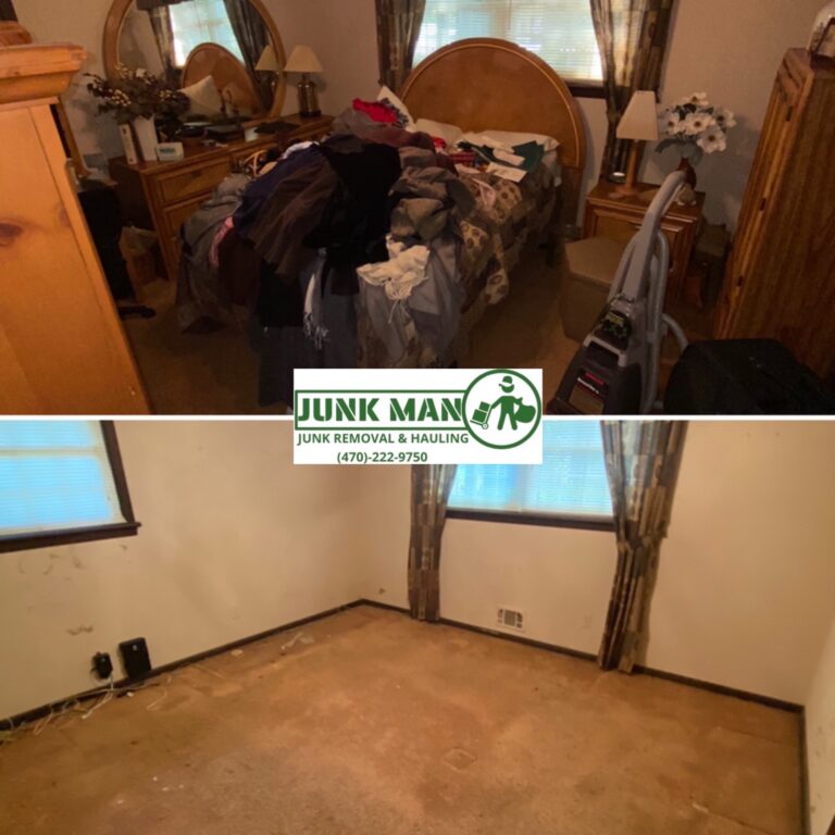 Multiple room clean outs in Kennesaw GA by junk man junk removal and hauling