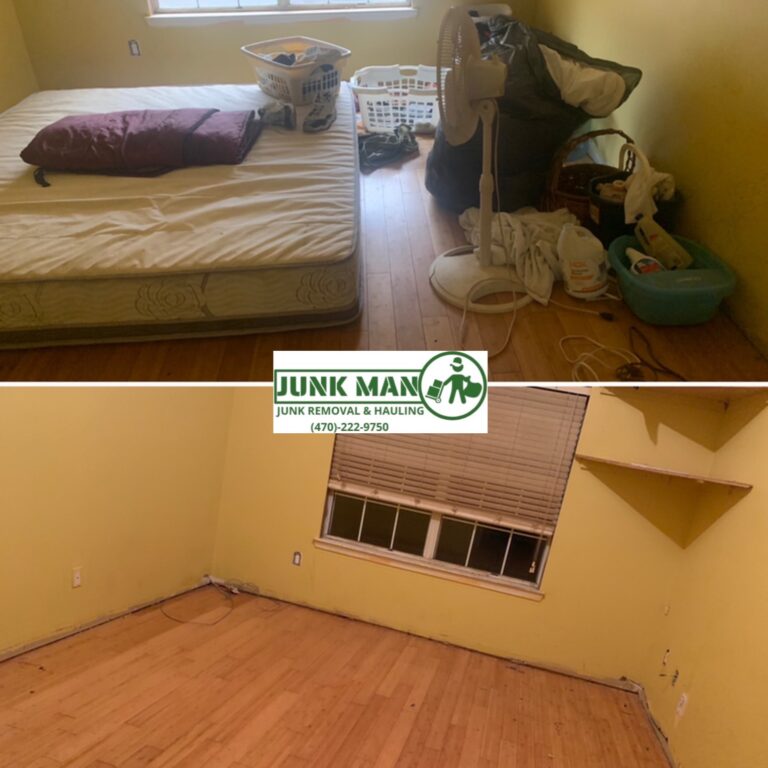 Single room clean out in Kennesaw GA by junk man junk removal and hauling