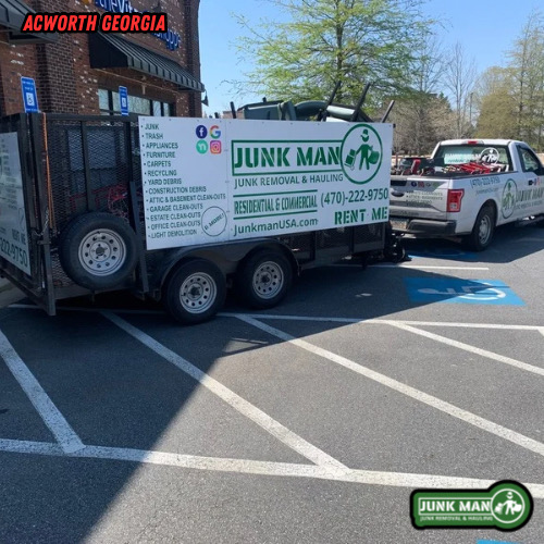 Acworth Georgia commercial junk removal by junk man junk removal and hauling offering office clean outs construction debris removal bulk trash hauling and commercial cleanup services