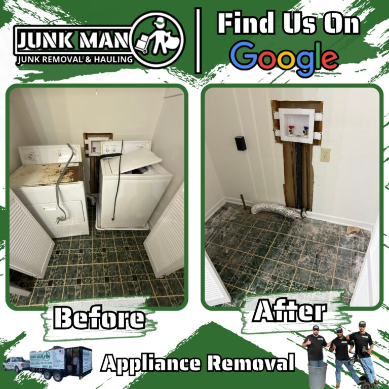 Washer and dryer removal in Kennesaw GA with professional appliance hauling and responsible recycling solutions.