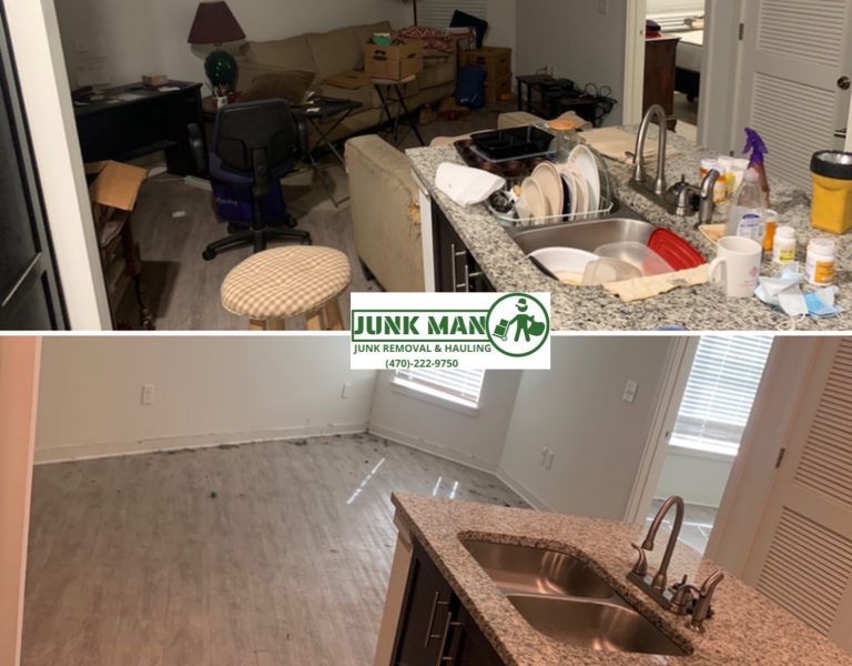 Apartment clean outs in Acworth, GA are provided by JUNK MAN Junk Removal Hauling