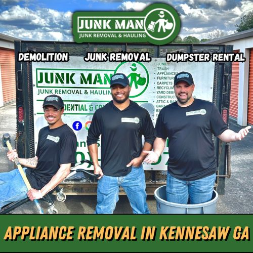Appliance removal in Kennesaw GA by Junk man junk removal and hauling providing refrigerator, stove, washer, dryer, and appliance hauling services